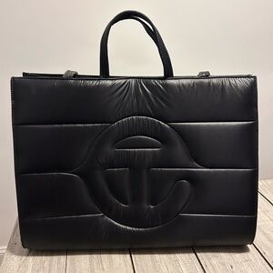 Telfar Large Black Puff Shopper